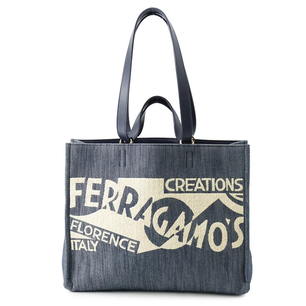 Salvatore Ferragamo Tote Bag Denim